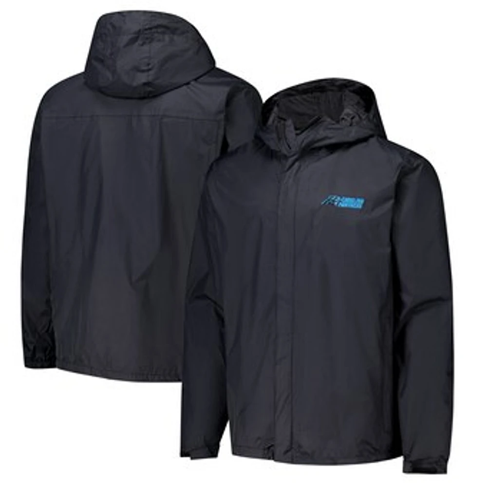 Men's Dunbrooke Black Carolina Panthers Tropic Waterproof Packable Full-Zip Hoodie Jacket