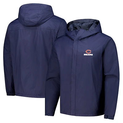 Men's Dunbrooke Navy Chicago Bears Tropic Waterproof Packable Hoodie Jacket