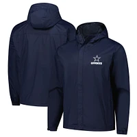 Men's Dunbrooke Navy Dallas Cowboys Tropic Waterproof Packable Full-Zip Hoodie Jacket