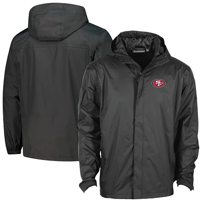 Men's Dunbrooke Black San Francisco 49ers Tropic Waterproof Packable Full-Zip Hoodie Jacket