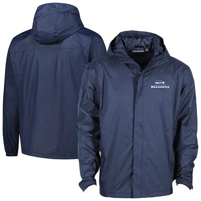 Men's Dunbrooke Navy Seattle Seahawks Tropic Waterproof Packable Full-Zip Hoodie Jacket