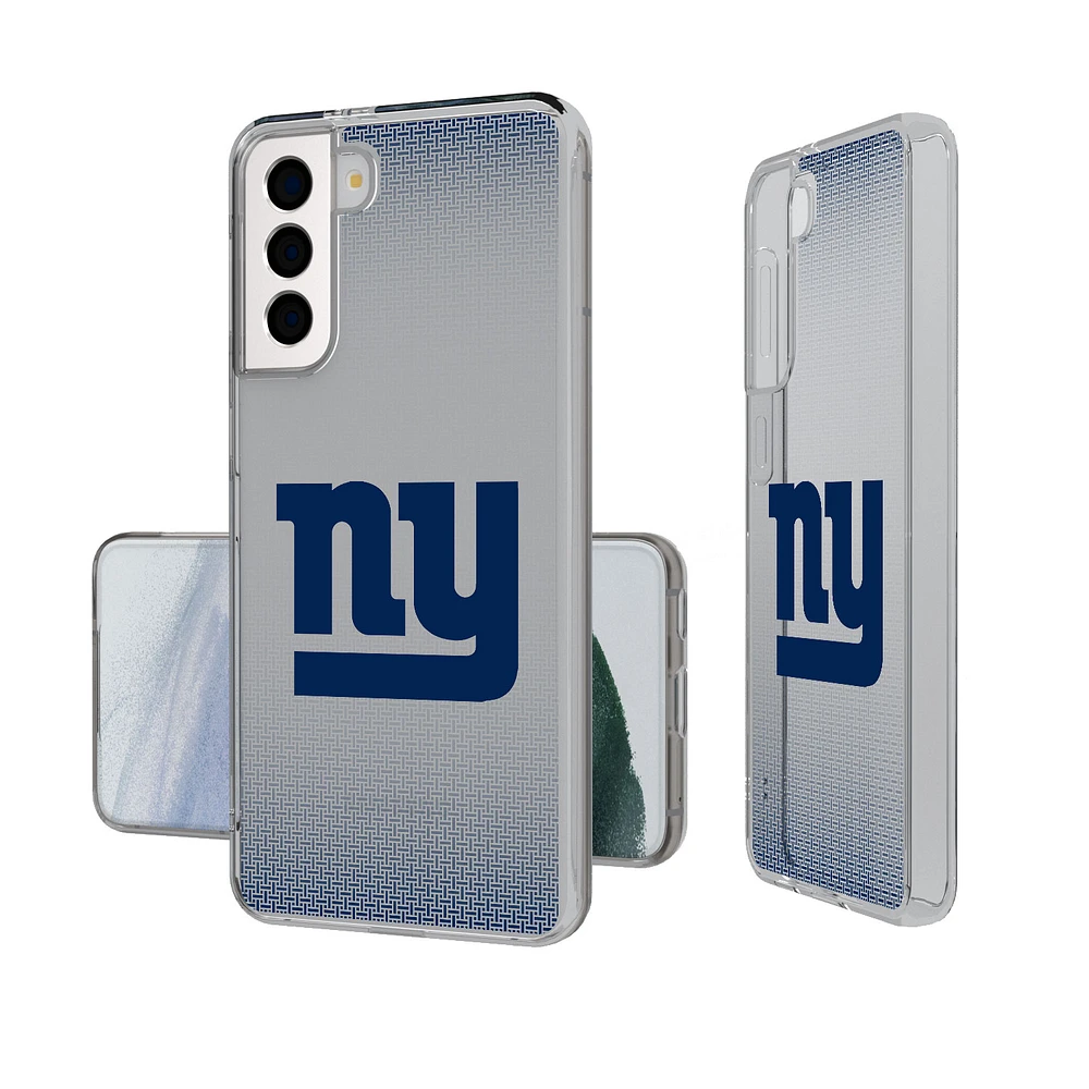 New York Giants Linen Logo Galaxy Clear Case