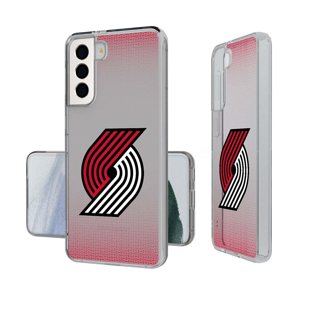 Portland Trail Blazers Linen Logo Galaxy Clear Case