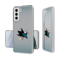 San Jose Sharks Linen Logo Galaxy Clear Case