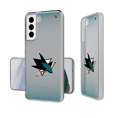 San Jose Sharks Linen Logo Galaxy Clear Case
