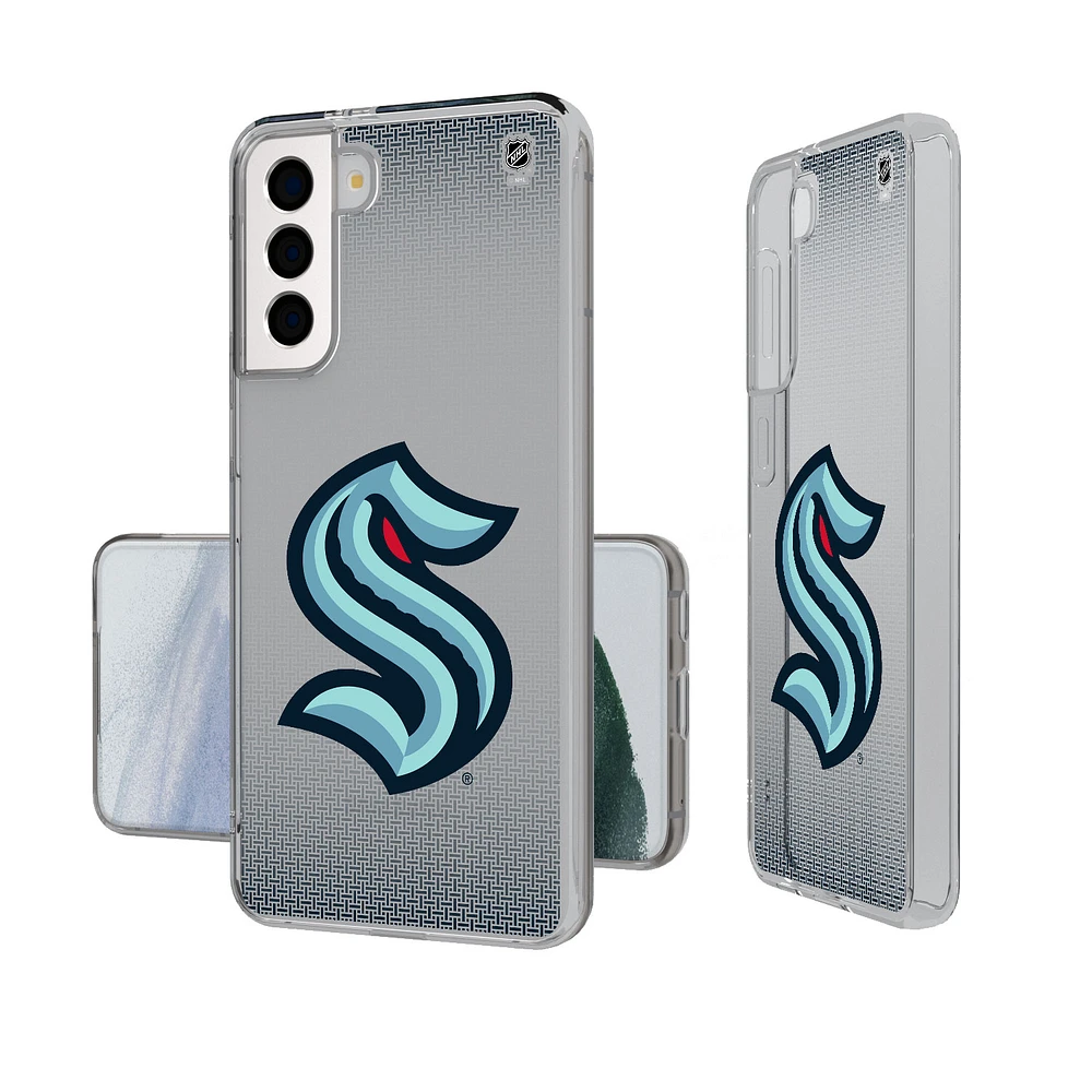 Seattle Kraken Linen Logo Galaxy Clear Case