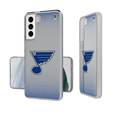 St. Louis Blues Linen Logo Galaxy Clear Case