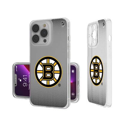 Boston Bruins Linen Logo iPhone Clear Case