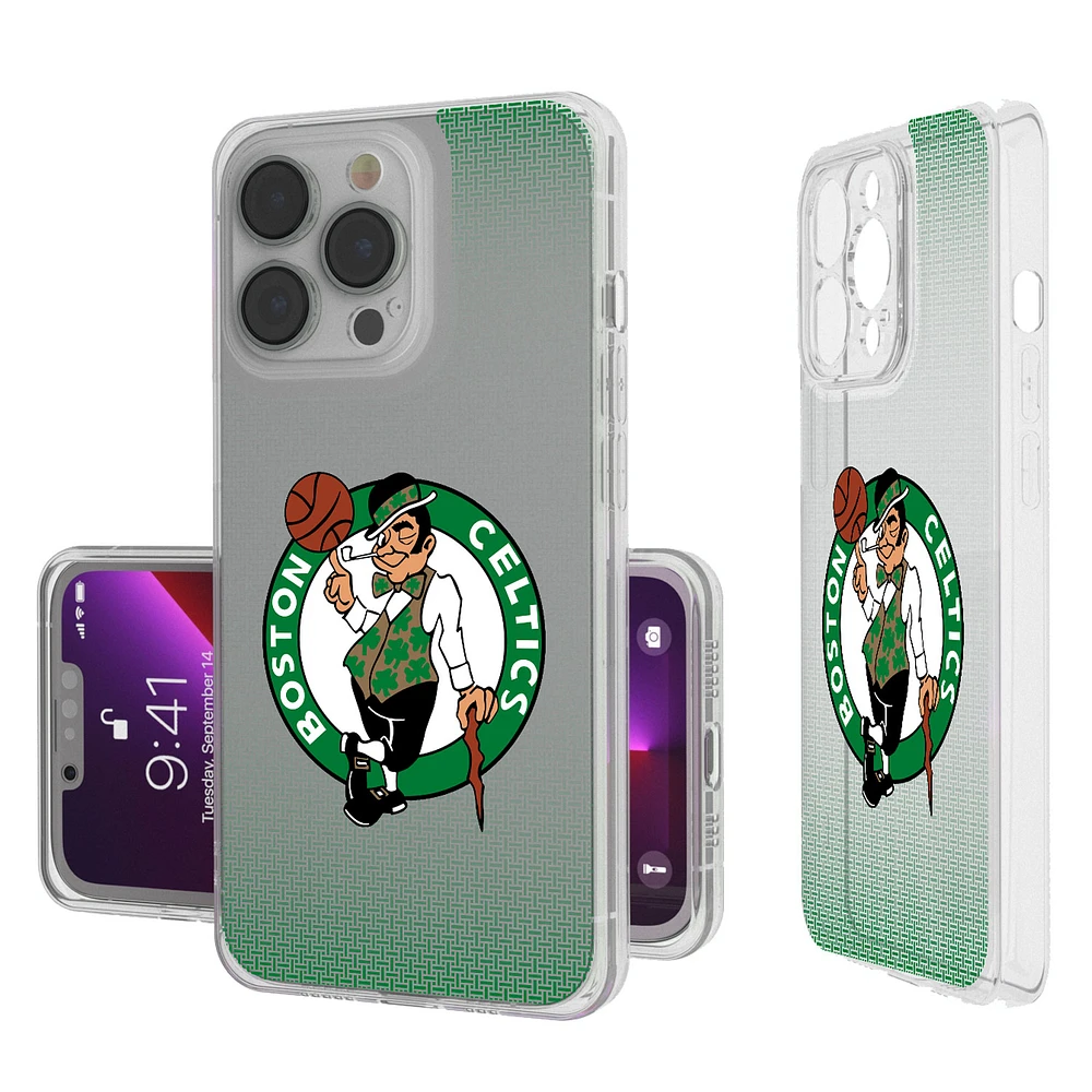 Boston Celtics Linen Logo iPhone Clear Case