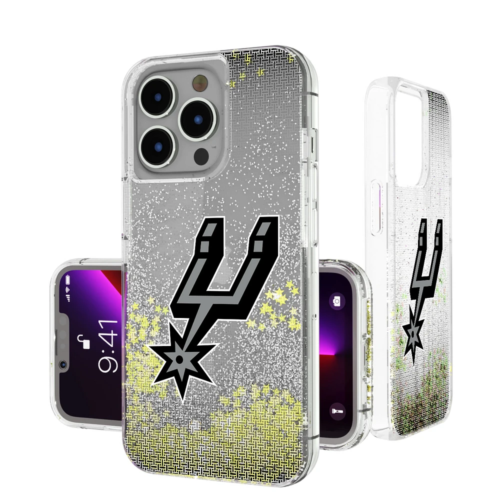 San Antonio Spurs Linen Logo iPhone Glitter Case