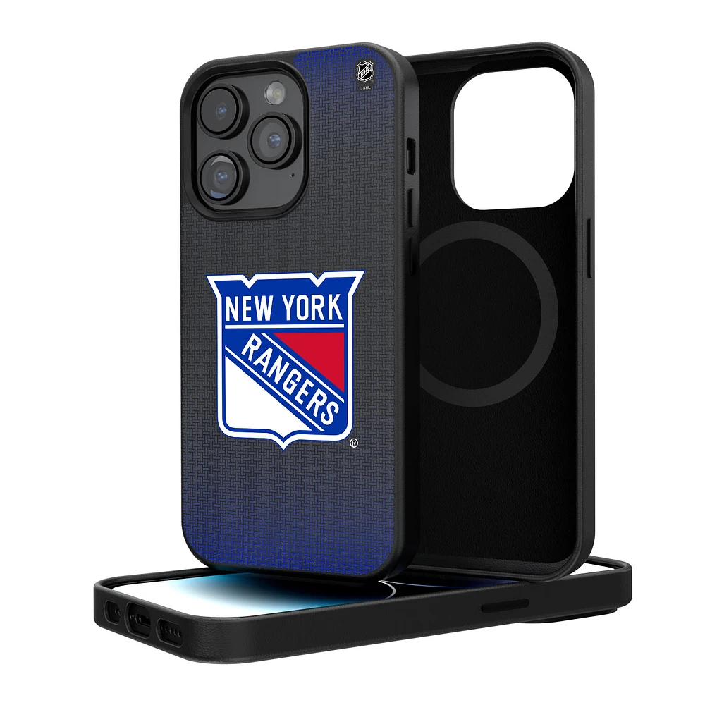 New York Rangers Linen Logo iPhone Magnetic Bump Case