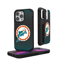 Miami Dolphins Linen Logo iPhone Rugged Case