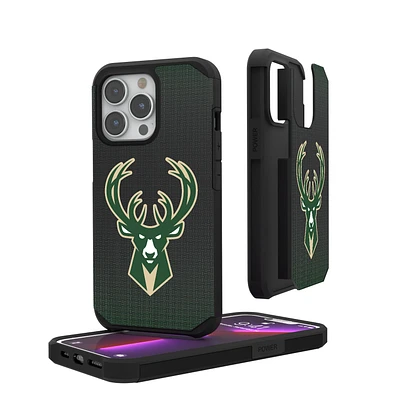 Milwaukee Bucks Linen Logo iPhone Rugged Case