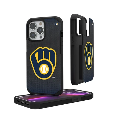 Milwaukee Brewers Linen Logo iPhone Rugged Case
