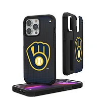 Milwaukee Brewers Linen Logo iPhone Rugged Case