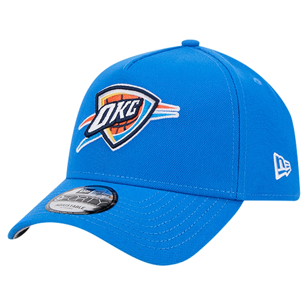 Men's New Era Blue Oklahoma City Thunder A-Frame 9FORTY Adjustable Hat