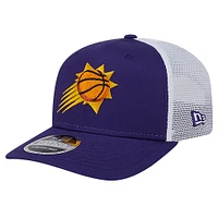 Men's New Era Purple/White Phoenix Suns Trucker 9SEVENTY COOLERA Stretch-Snap Hat