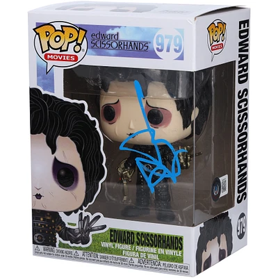 Johnny Depp Edward Scissorhands Autographed #979 Funko Pop! Vinyl Figure - Signed in Blue Paint - BAS