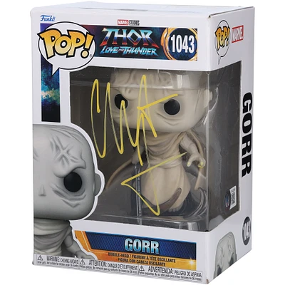 Christian Bale Thor: Love and Thunder Autographed Gorr #1043 Funko Pop! Vinyl Figure - Signed in Yellow Paint - BAS
