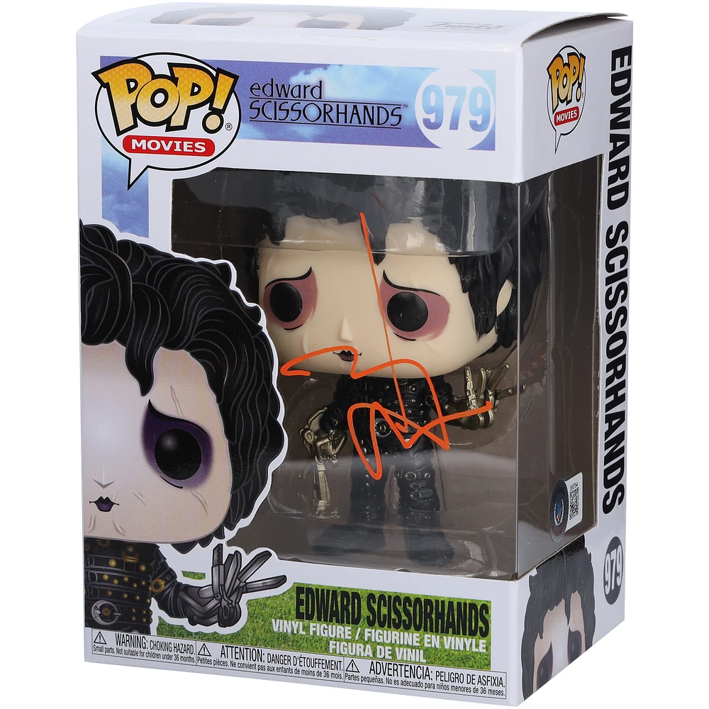 Johnny Depp Edward Scissorhands Autographed #979 Funko Pop! Vinyl Figure - Signed in Orange Ink - BAS