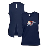 Women's Levelwear Navy Oklahoma City Thunder Paisley Core V-Neck Tank Top