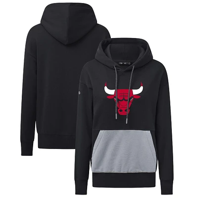 Women's Levelwear Black Chicago Bulls Bonfire Pullover Hoodie