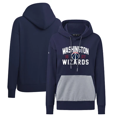 Women's Levelwear Navy Washington Wizards Bonfire Pullover Hoodie