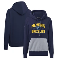 Women's Levelwear Navy Memphis Grizzlies Bonfire Pullover Hoodie