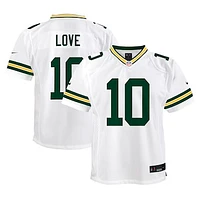 Youth Nike Jordan Love White Green Bay Packers Player Game Jersey