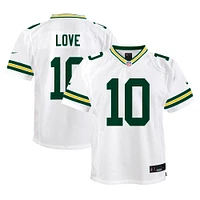 Youth Nike Jordan Love White Green Bay Packers Player Game Jersey