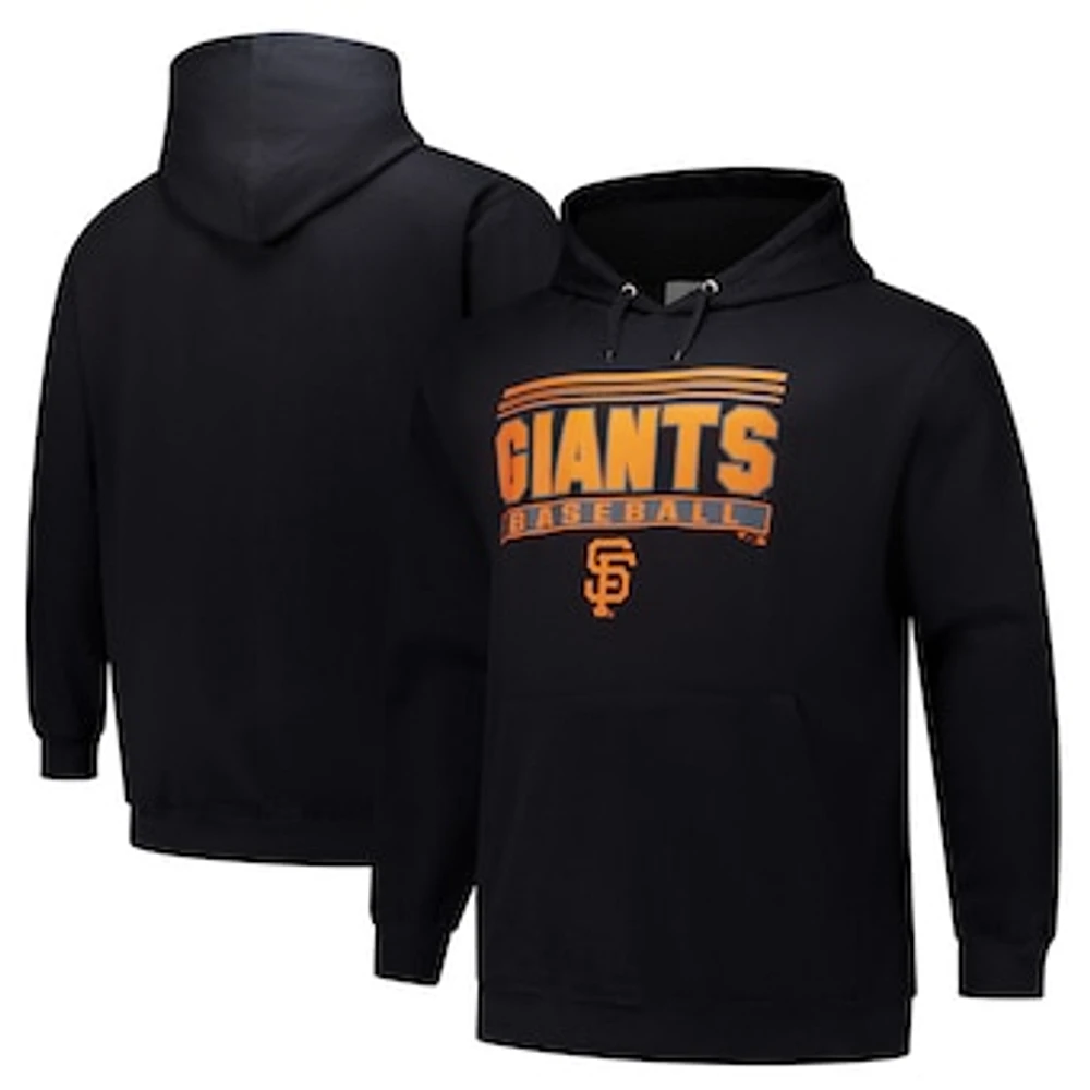 Men's  Black San Francisco Giants Stack Fleece Pullover Hoodie