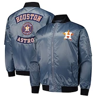 Men's Profile Charcoal Houston Astros Big & Tall Full-Zip Bomber Jacket