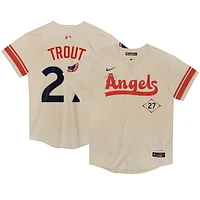 Preschool Nike Mike Trout Cream Los Angeles Angels City Connect Limited Player Jersey