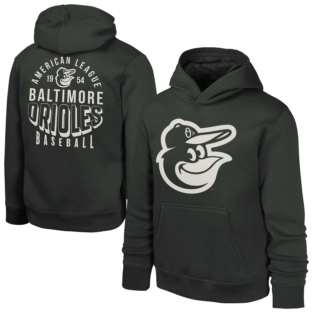 Youth Black Baltimore Orioles Team Banner Pullover Hoodie