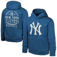 Youth Navy New York Yankees Team Banner Pullover Hoodie