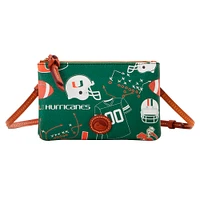 Dooney & Bourke Miami Hurricanes Top Zip Crossbody Purse