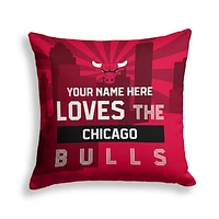 Pegasus Chicago Bulls 18" x 18" City Skyline Personalized Decor Pillow