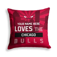 Pegasus Chicago Bulls 18" x 18" City Skyline Personalized Decor Pillow