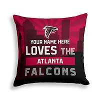 Pegasus Atlanta Falcons 18" x 18" City Skyline Personalized Decor Pillow