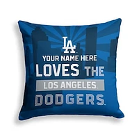 Pegasus Los Angeles Dodgers 18" x 18" City Skyline Personalized Decor Pillow