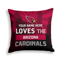 Pegasus Arizona Cardinals 18" x 18" City Skyline Personalized Decor Pillow