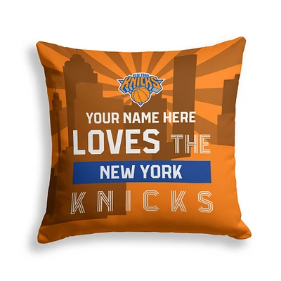 Pegasus New York Knicks 18" x 18" City Skyline Personalized Decor Pillow