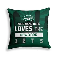 Pegasus New York Jets 18" x 18" City Skyline Personalized Decor Pillow