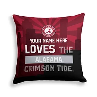 Pegasus Alabama Crimson Tide 18" x 18" City Skyline Personalized Decor Pillow