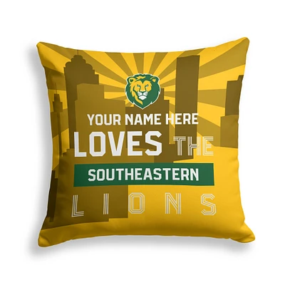 Pegasus Southeastern Louisiana Lions 18" x 18" City Skyline Personalized Decor Pillow