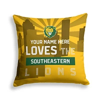 Pegasus Southeastern Louisiana Lions 18" x 18" City Skyline Personalized Decor Pillow