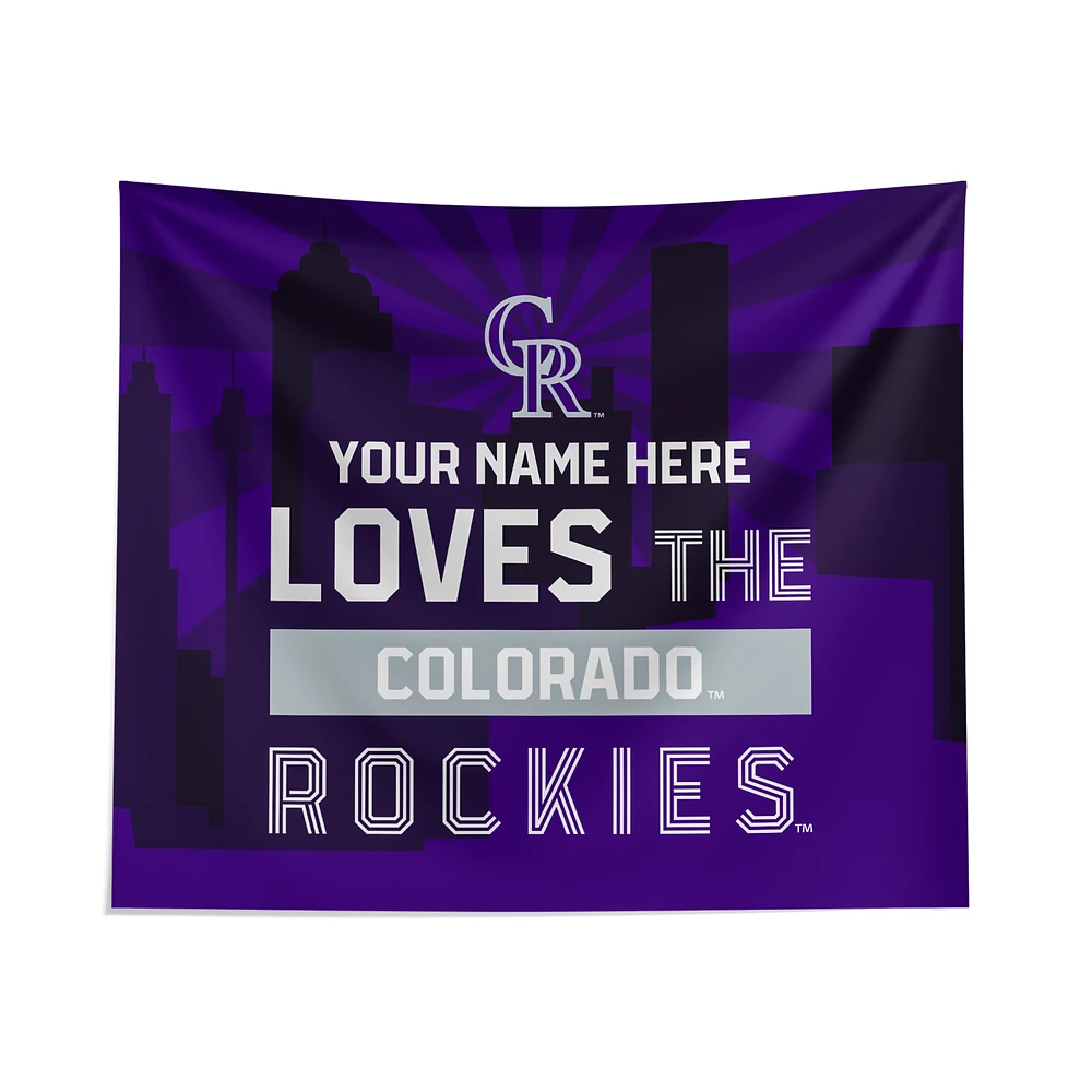 Pegasus Colorado Rockies 51" x 60" City Skyline Personalized Wall Tapestry