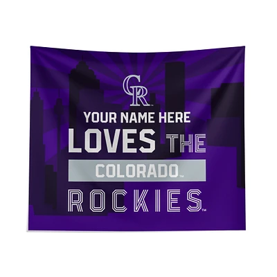 Pegasus Colorado Rockies 51" x 60" City Skyline Personalized Wall Tapestry