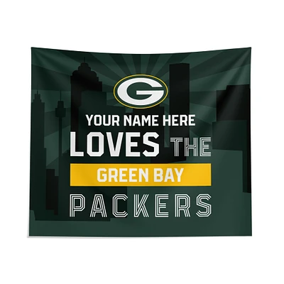 Pegasus Green Bay Packers 51" x 60" City Skyline Personalized Wall Tapestry