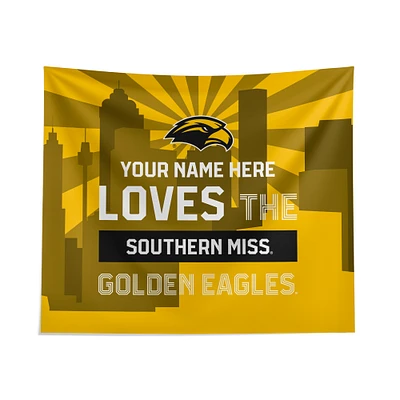 Pegasus Southern Miss Golden Eagles 51" x 60" City Skyline Personalized Wall Tapestry